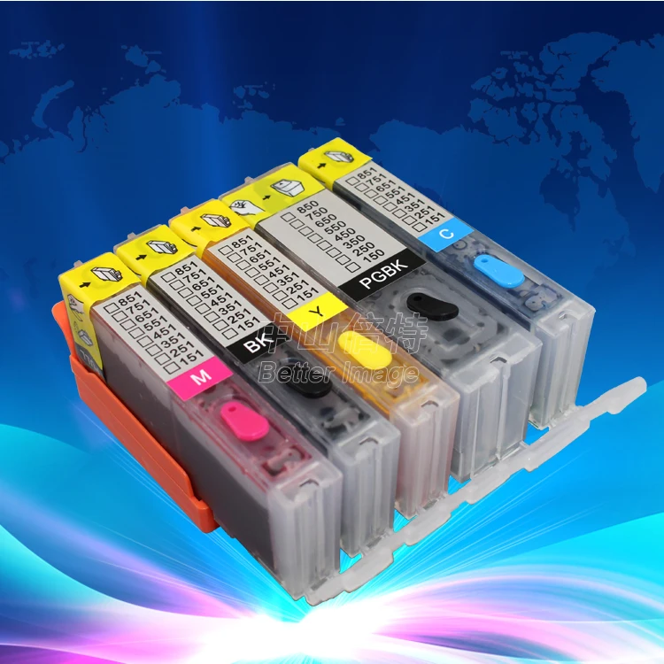 Inchiostro Modo Sulla Vendita, Pgi-Cli-Inchiostro Dye Completa Scheggiato Cartucce Ricaricabili Per Pixma Ip7250 Ip7150 Ip8750 Ix6850 Ecc.