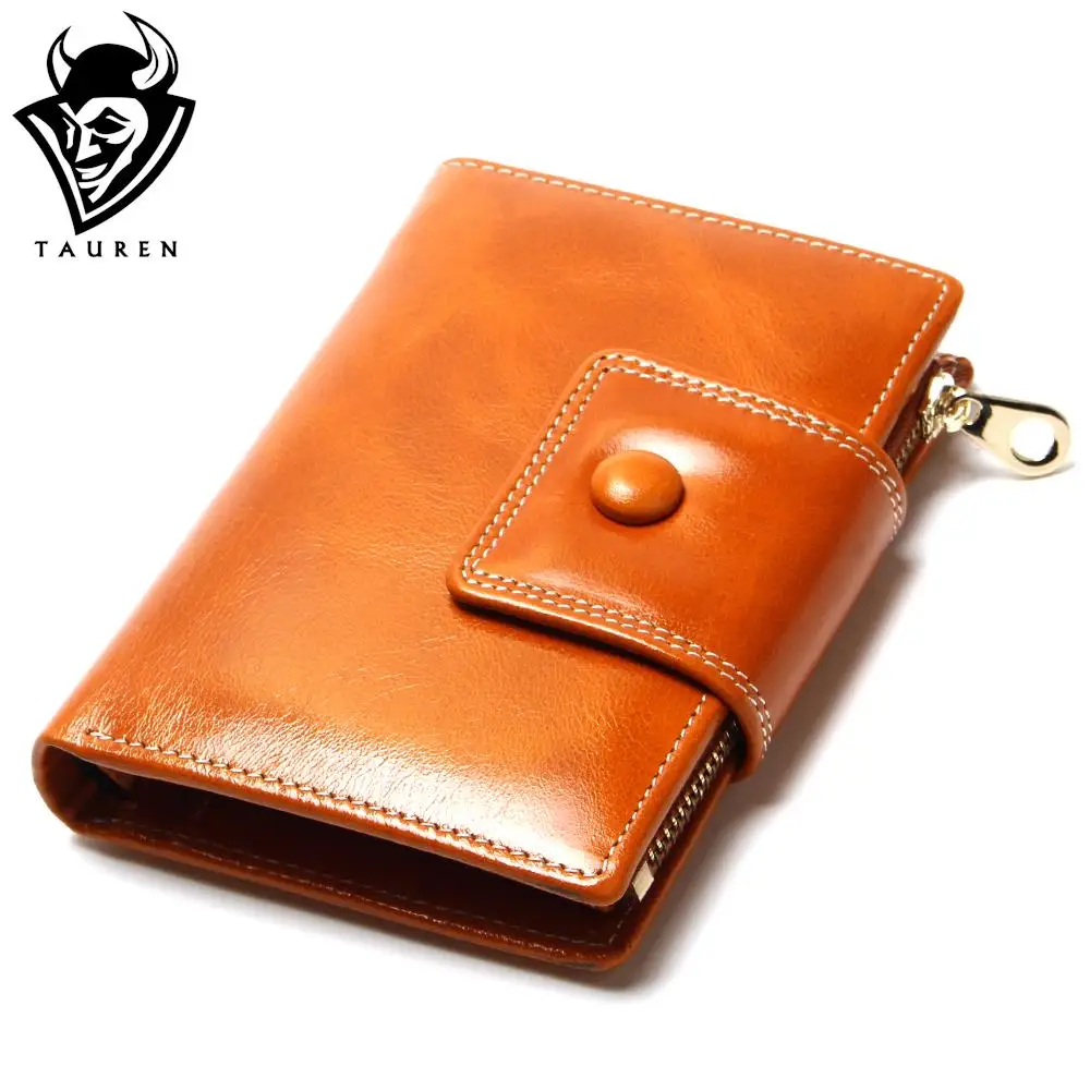 2018 New Fashion Wallets Casual Oil Wax Wallet Women Purse Clutch Bag