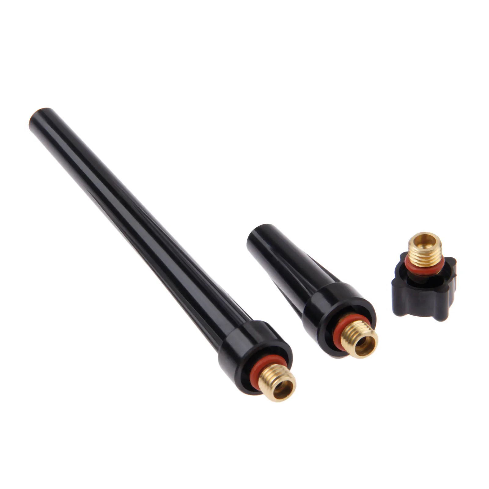 

DRELD 3Pcs/set TIG Welding Back Caps 41V24 (Long) 41V35 (Medium) 41V33 (Short) Torch for for TIG Welding Torch WP-9 WP-20 WP-25