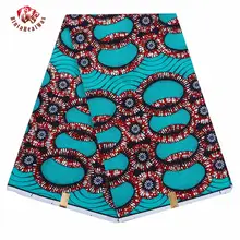 Африканский полиэстер воск принты ткань Анкара бинта настоящий воск высокого качества 6 ярдов африканская ткань для вечерние платья FP6154