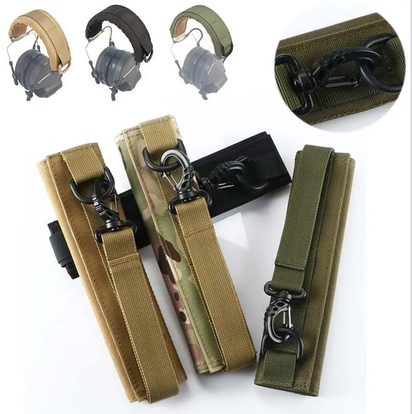 

2019 Real Helmet Paintball Emerson Tactical New Headphones Set Outdoor Tactical Universal Molle Headband Hoop