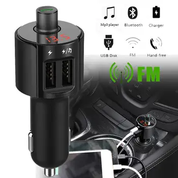 

Hot Selling Bluetooth Car FM Transmitter Wireless Radio Adapter MP3 Player Plus USB charger