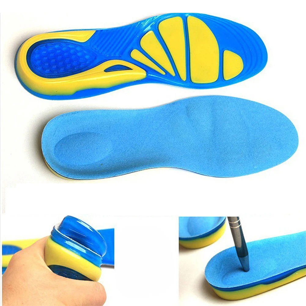 

Walking Foot Care Shock Absorption TPE Unisex Sport Military Orthopedic Insole Stable Insert Non-Slip Cushion Shoe Pad Running