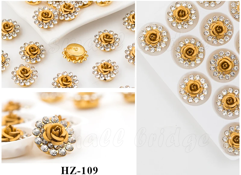 Стразы с Золотым дном, украшенные кристаллами, с когтями, смешанные цвета, цветы, пришивные стразы, свадебные стеклянные камни для украшения одежды S136