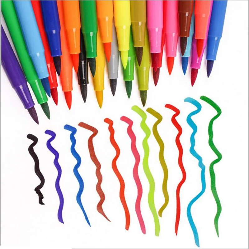 

Children Soft Water Color Pencil for Painting Toy Kids Doodle Pencil Washable Color Brush Non-Toxic Environmental Painting Tool