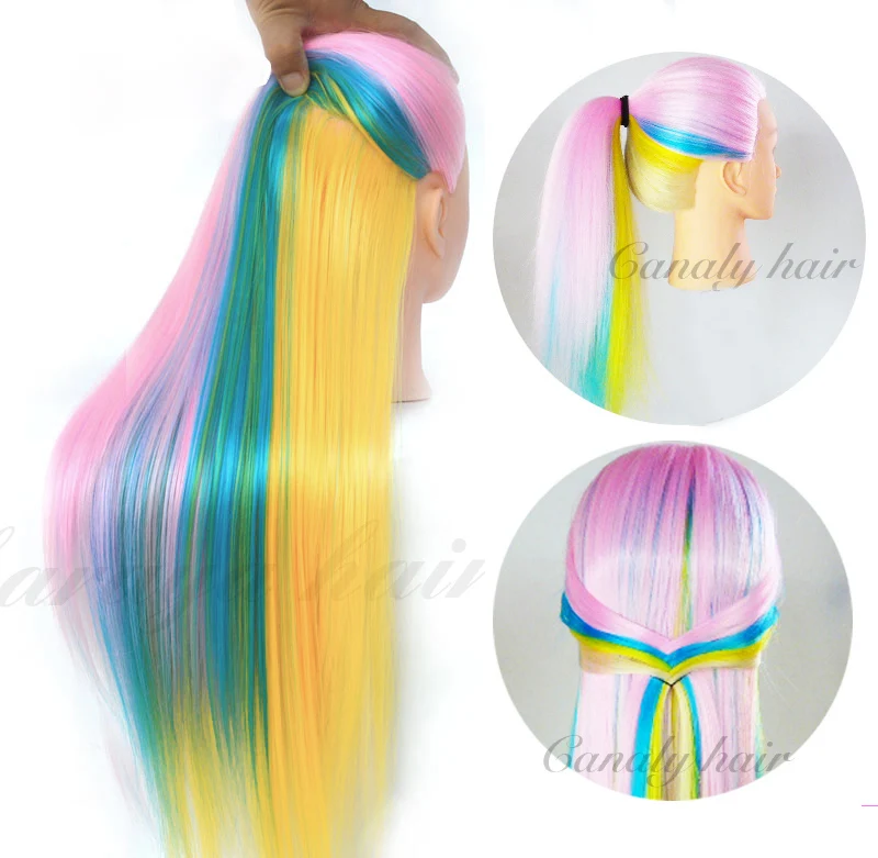 22''Colored профессиональная голова для укладки подставка головы парика женский