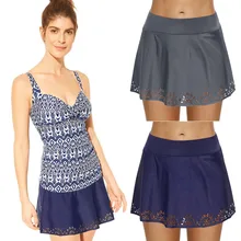 Женская одежда для плавания, полый узор, высокая талия, повседневные плавки, Бразильская юбка Пляжная, летняя, короткая, de bain femme