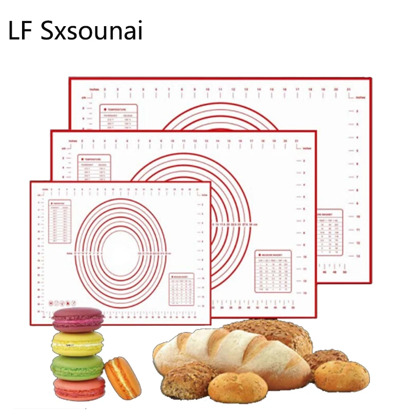 Антипригарный силиконовый коврик для выпечки LF Sxsounai 60*40 см разминания раскатки