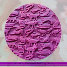 1 шт. забавные кошки рельефная Скалка Для резка для печенья ролик