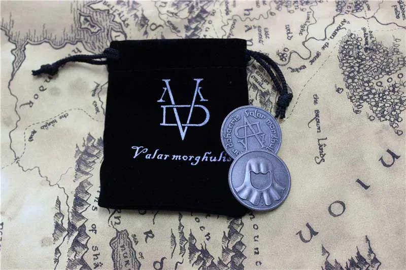 

Song of Ice and Fire Game of Thrones Faceless Coin Valar morghulis Jaqen H'ghar Aaliyah Badge 1:1 Christmas Gift Toys