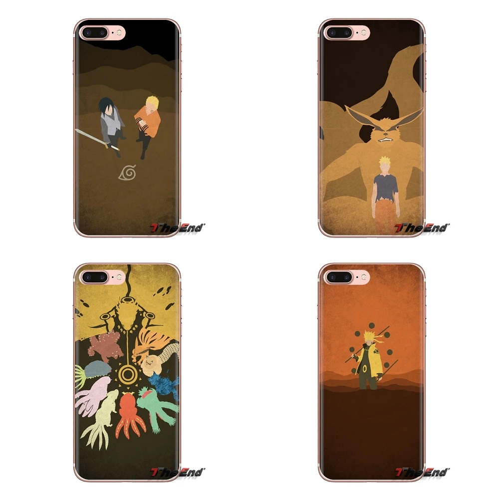 For Samsung Galaxy A3 A5 A7 A9 A8 Star A6 Plus 2018 2015 2016 2017 Soft Transparent Shell Covers Kurama and Naruto Minimal |