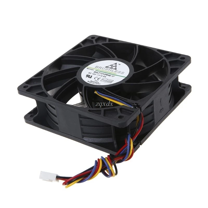 12V 5A Cooling Fan 12038 Dual Ball Bearing Brushless 4Pin Computer Server Case S7 S9 D3 L3 E9 T9 PFC1212DE Cooler fan cooling fan