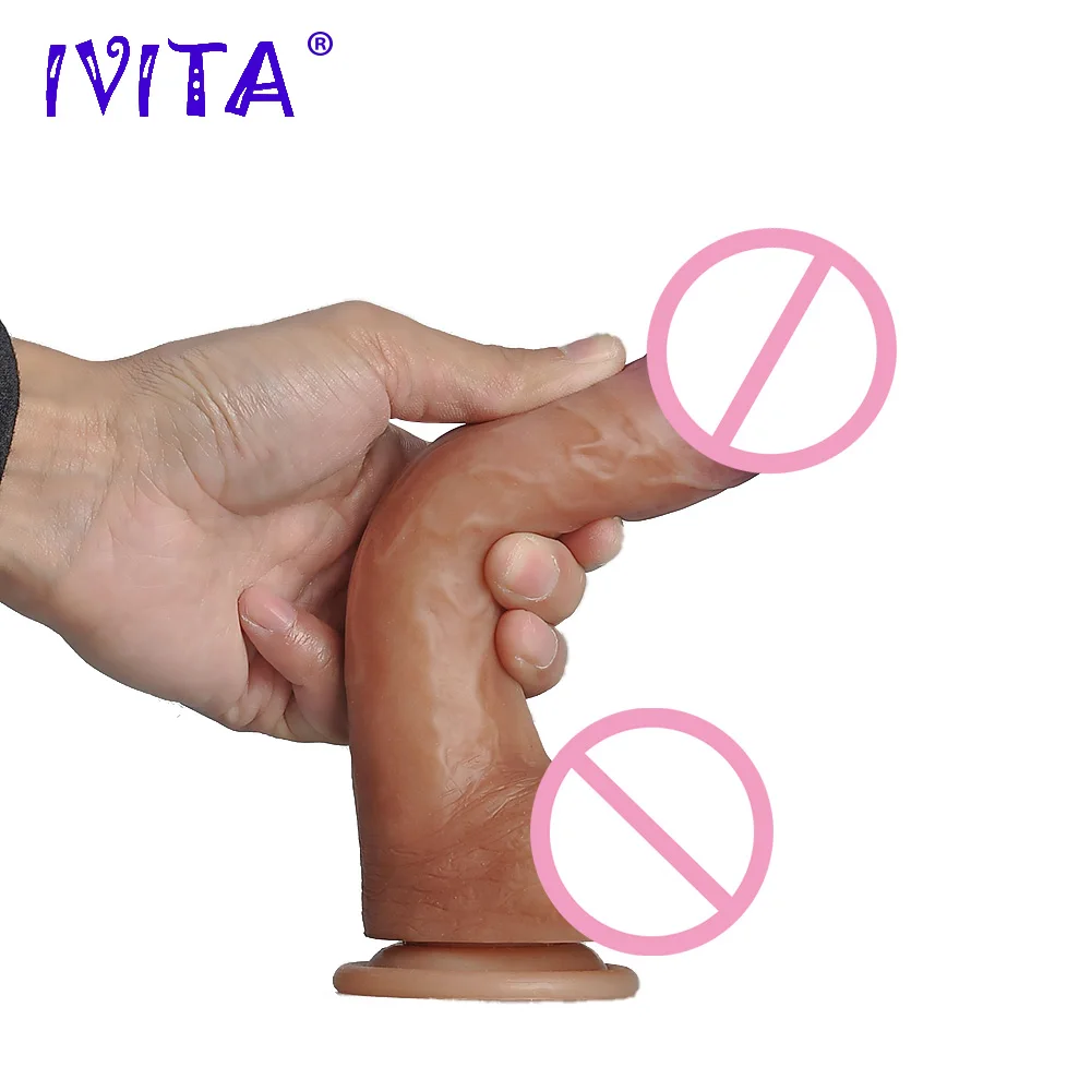 IVITA LYJ1702BS полностью силиконовые окрашенные огромные реалистичные фаллоимитаторы