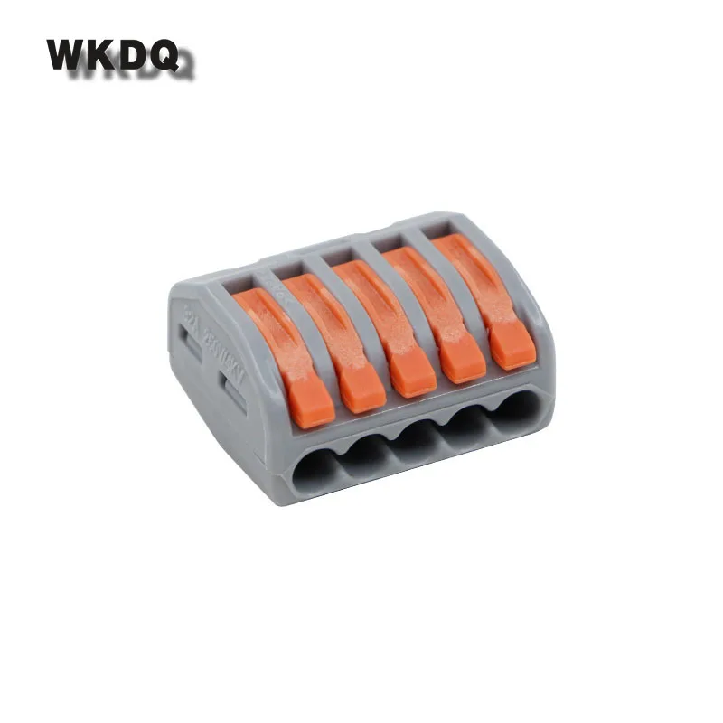 

WAGO 20pcs 222-415 Push In Compact Wiring Connector Fast 5 pole Connectors Terminal Block