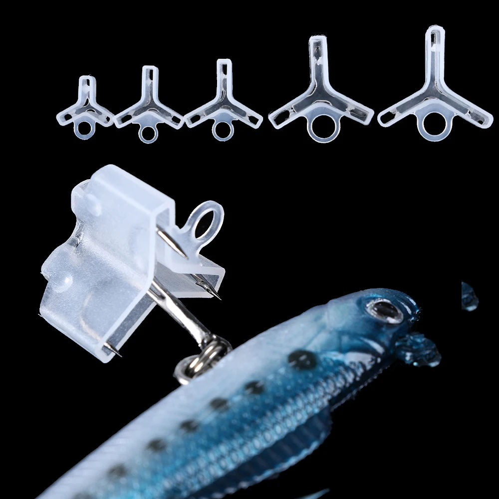 

25Pcs/Set Durable Fishing Treble Hooks Covers Case Bonnets Caps Protector Plastic Fish Accessories Kit White 5 Size
