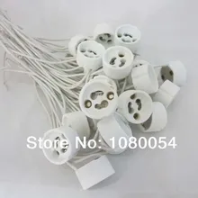 Керамика GU10 держатель лампы гнездо База адаптер разъем провода Керамика разъем для светодиодные лампочки 15 см Кабельный разъем GU10