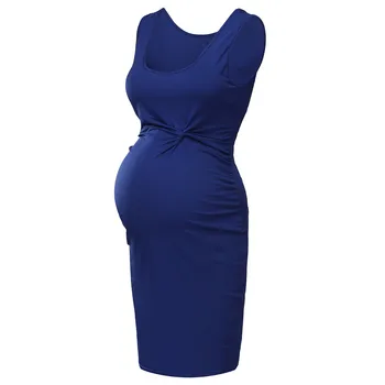 

New Fashion Women Pregnant Maternity Nursing Solid Breastfeeding Summer Daily Sleeveless Dress Wholesale Free Ship Z4