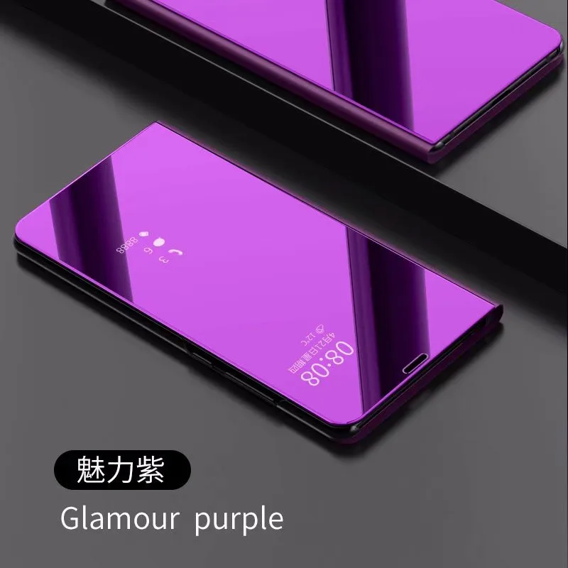 Роскошный зеркальный флип чехол для Xiaomi Redmi Note 5 Pro 4 4X 5A Plus Mi 5X A1 6X Note3 Mix 2 прозрачный