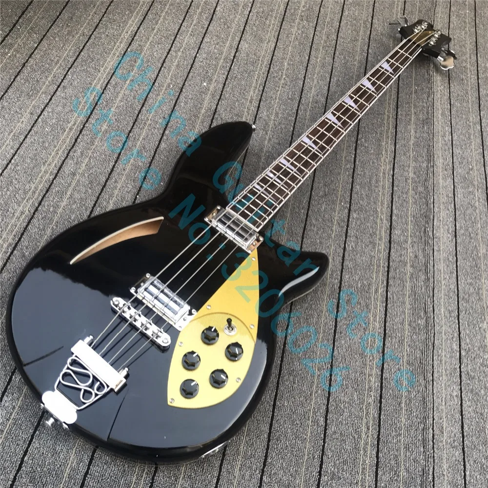 

custom shop 4 strings Black 4005 bass guitar in black color;Free shipping