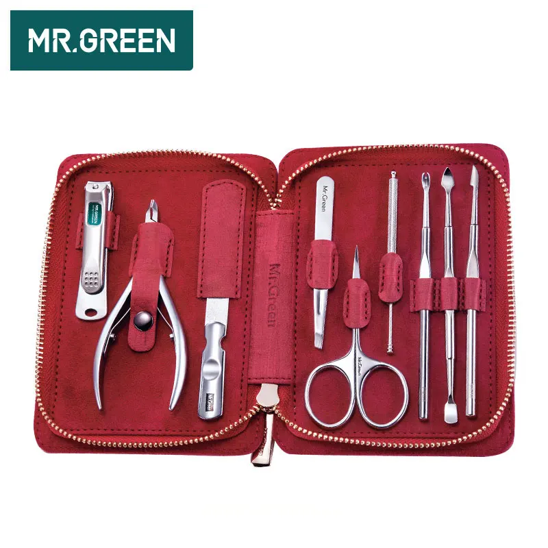 Günstig MR. GRÜN 9 IN Nagel cutter Professionelle edelstahl schere pflege kit kunst Häutchen Utility werkzeuge nagel clipper manicur set