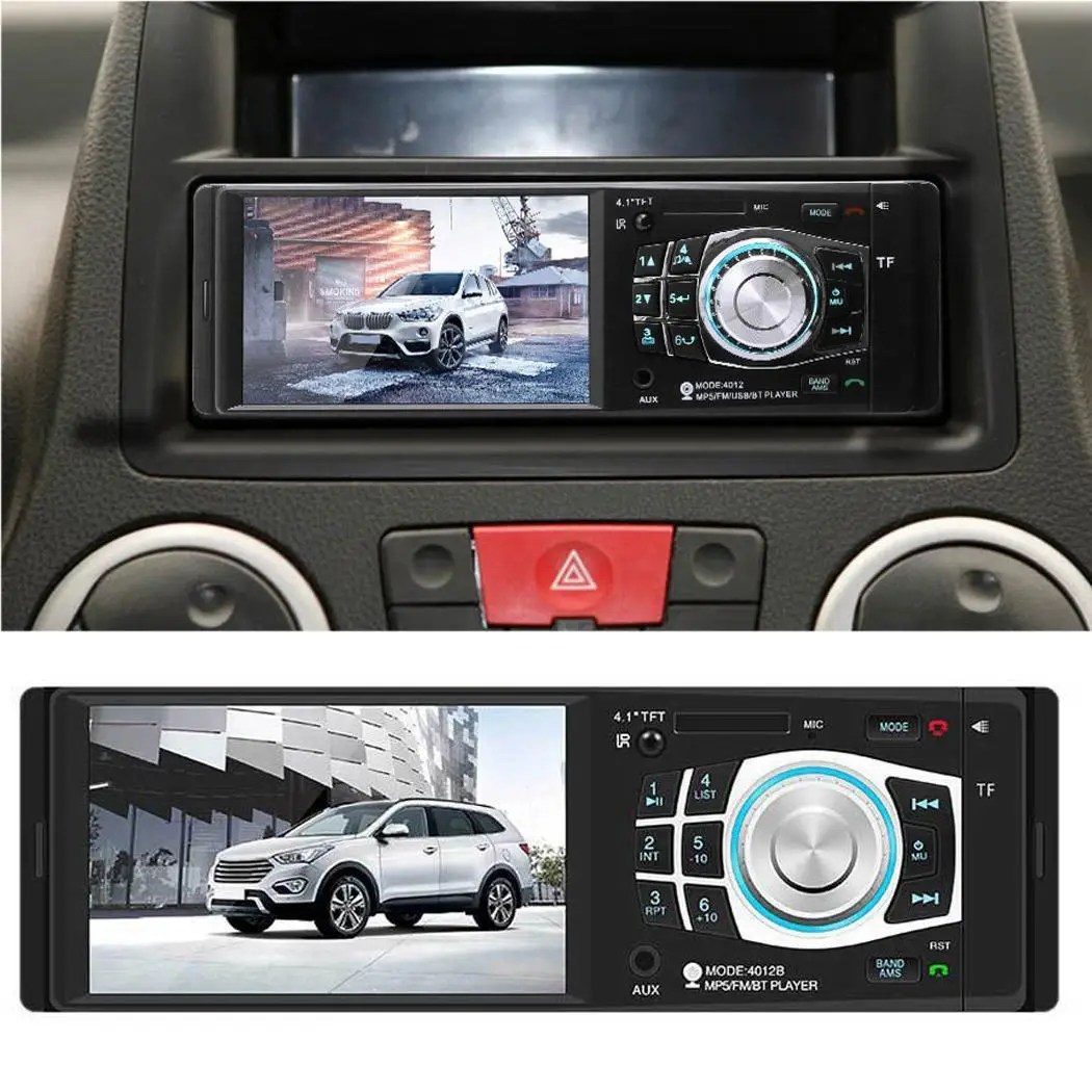 

4.1'' Bluetooth Car MP5 Player 2 Din Auto FM Radio Touch Screen TF USB Handsfree Car Stereo Video Audio Multimedia Player 4012B
