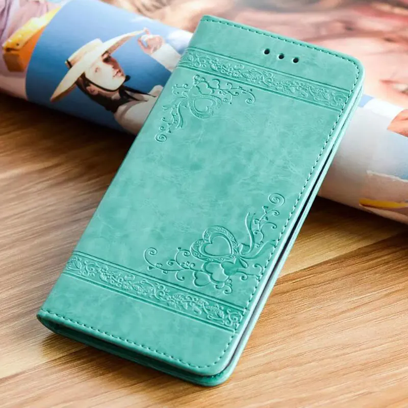 Кожаный чехол книжка с 3D тиснением для Samsung Galaxy S5 на магните держатель карт