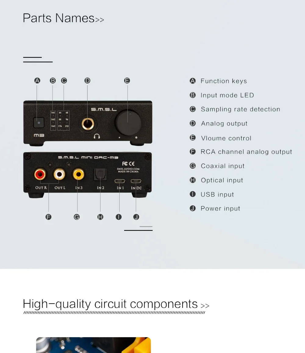 SMSL M3 USB DAC AMP Многофункциональный оптический коаксиальный усилитель для наушников Портативный USB питание аудио декодер портативный DAC конвертер