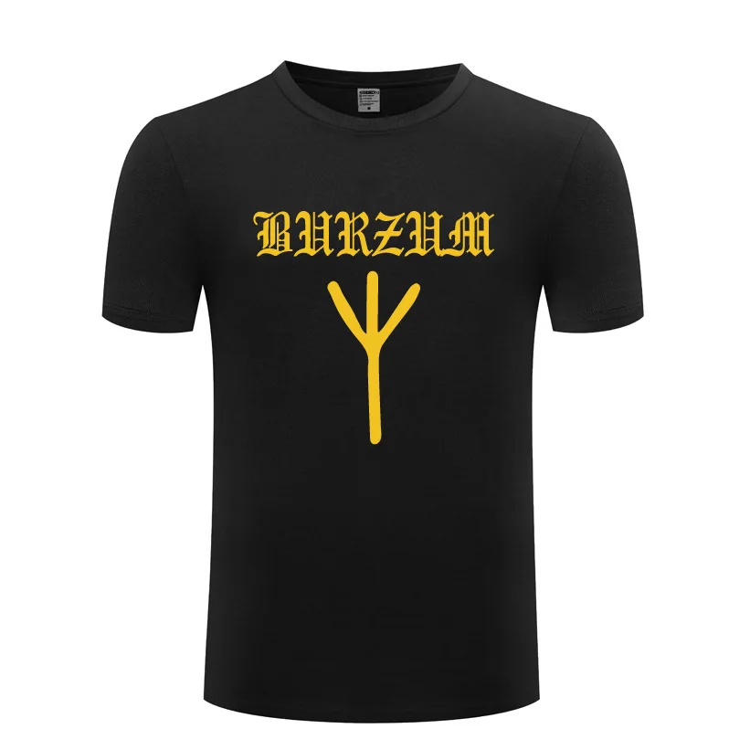 В стиле панк-рок Burzum Руна футболки для мужчин в хип-хоп с круглым вырезом и