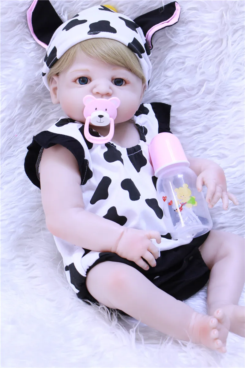 

55cm Full Silicone Body Reborn Baby Doll Toy For Girl Vinyl Newborn Princess Babies Bebe Bathe Accompanying Toy Birthday Gift