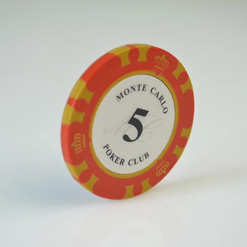 JIESITE 25 шт./компл. разные цвета, размеры: 14g казино Корона Монте Карло дизайн глины покер чип внутреннюю металлическую с отделкой Стикеры