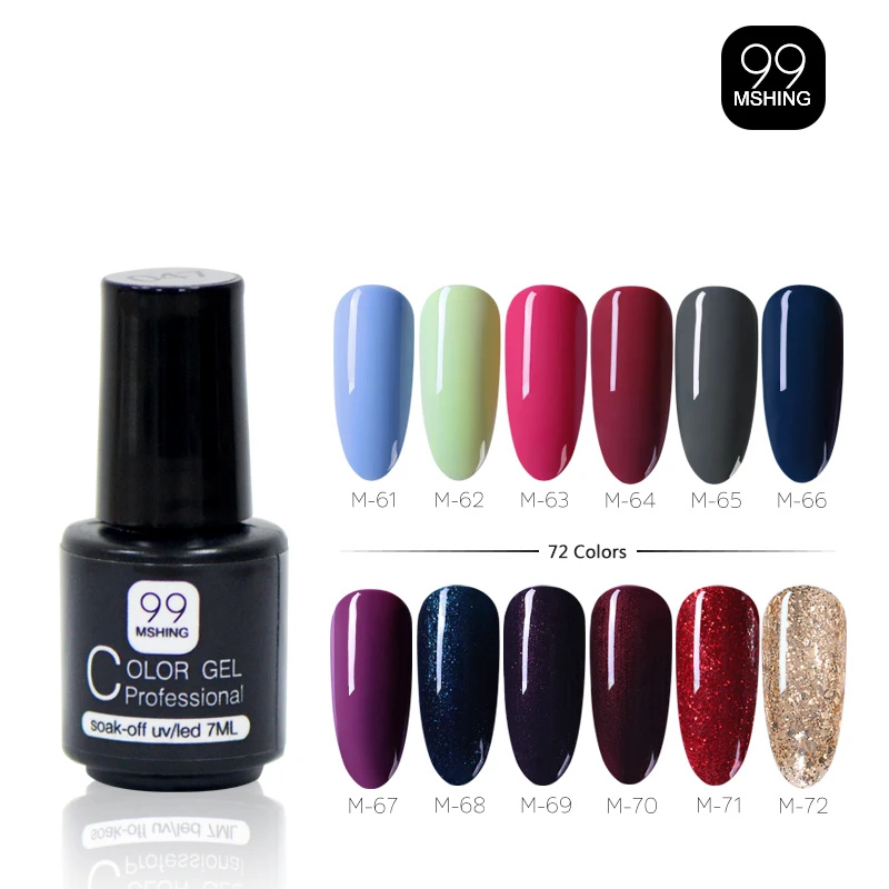 

MSHING99 Gel Polish Set All For Manicure Semi Permanent Vernis top coat UV LED Gel Varnish Soak Off Nail Art Gel Nail Polish