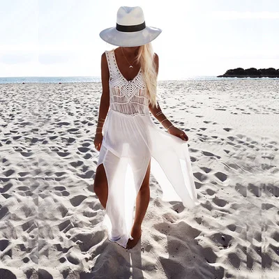 

Lace Mesh Cover Ups Long Swimsuit Cover Up Dress Beach Wear For Women Beach Dropshipping 2019 New bathing suit cover ups