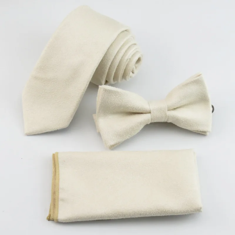Mantieqingway 2017 Ман галстук замша сплошной цвет Gravatas corbatas карман квадратный набор для мужчин Формальные Свадебная вечеринка