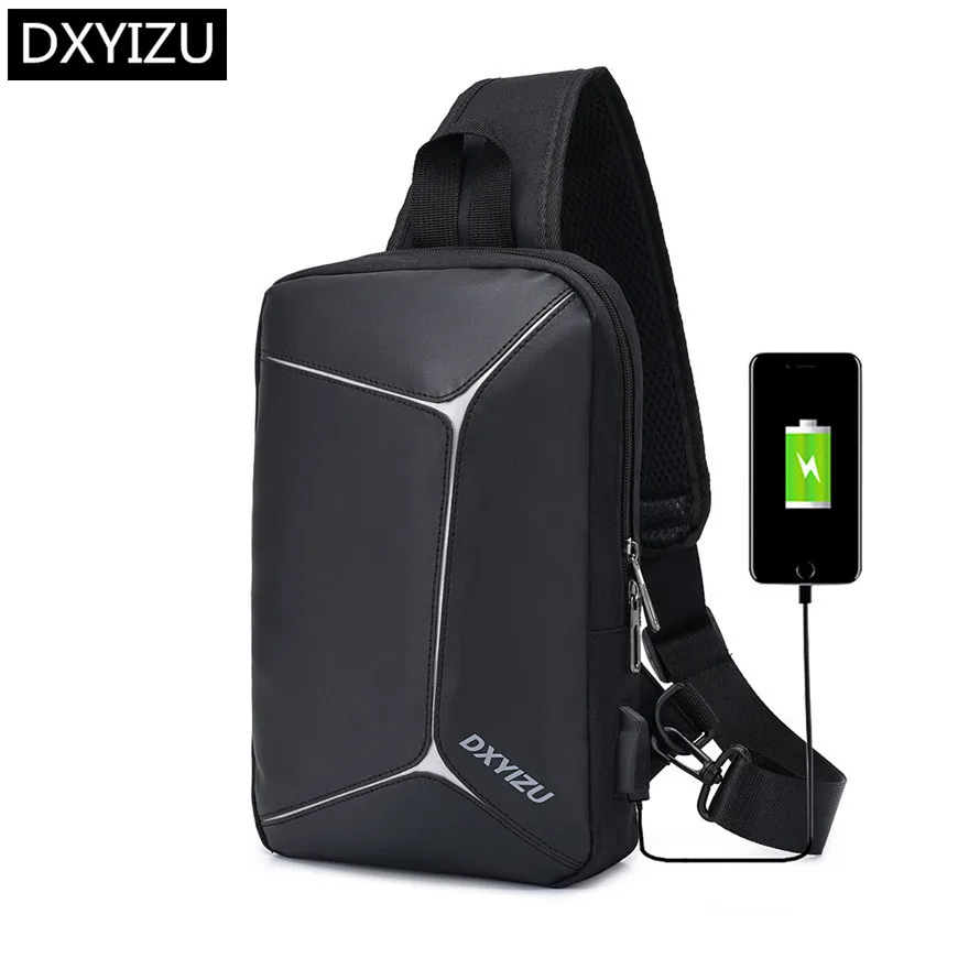 

DINGXINYIZU men fashion black mini chest bag male one shoulder messenger bag boys waterproof travel bag crossbody bags for women