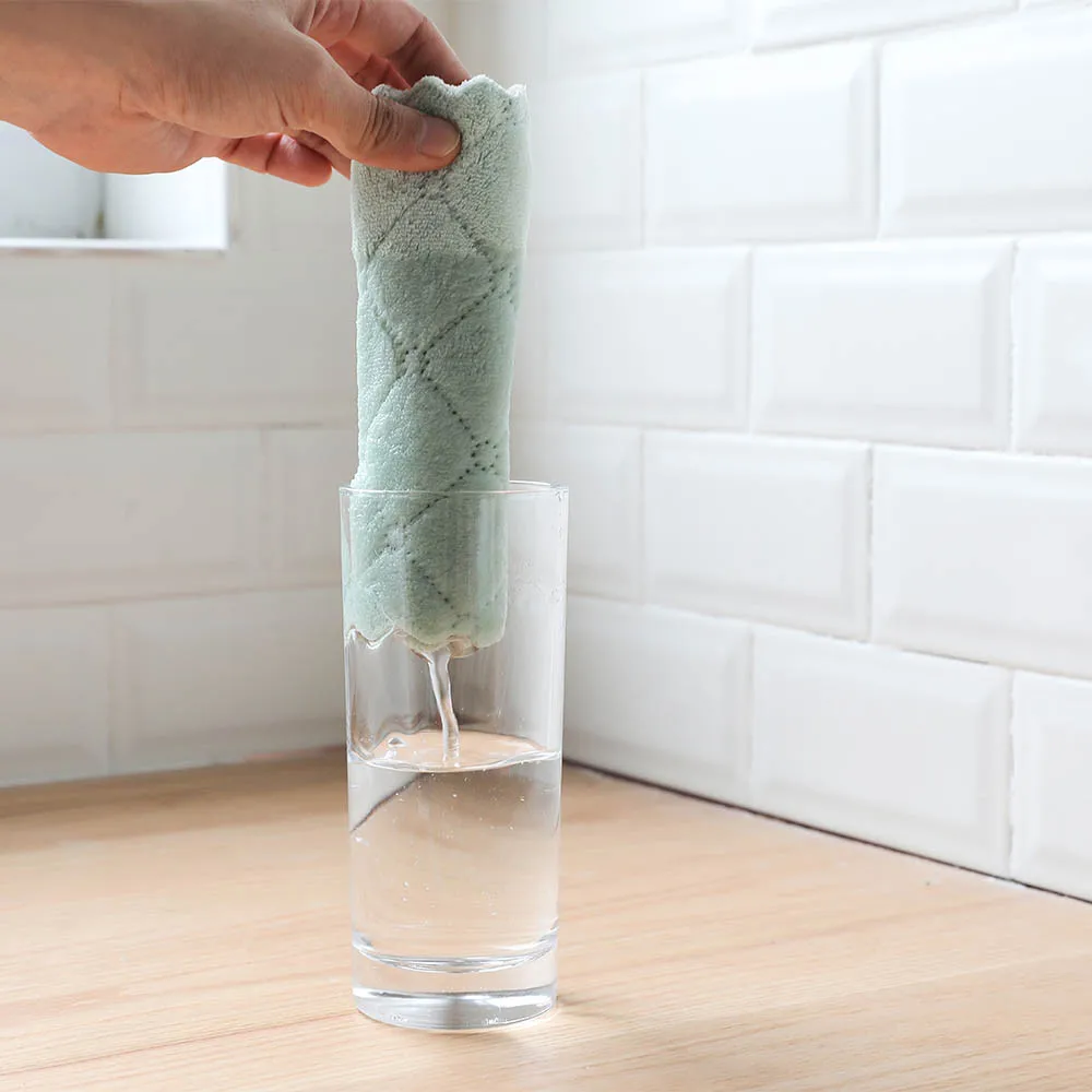 Антипригарные масляные коралловые бархатные полотенца кухонная салфетка для уборки из микрофибры для мытья посуды#20