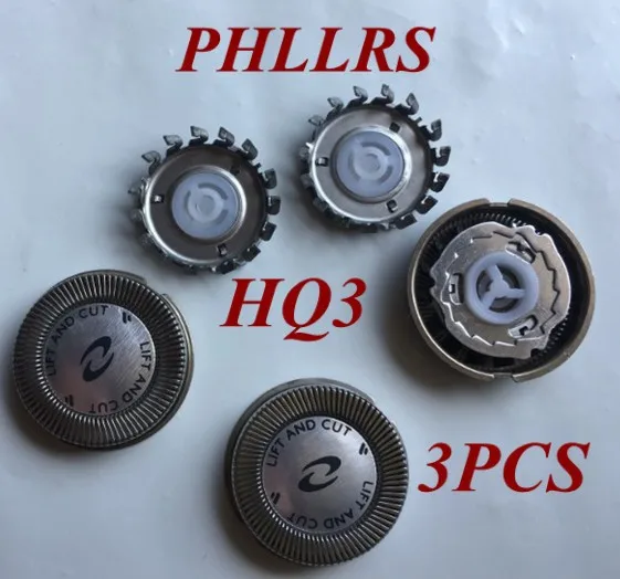 3pcs Hq3 Razor Blade Replacement Head For Philips Shaver Hq4 Hq54 Hs915