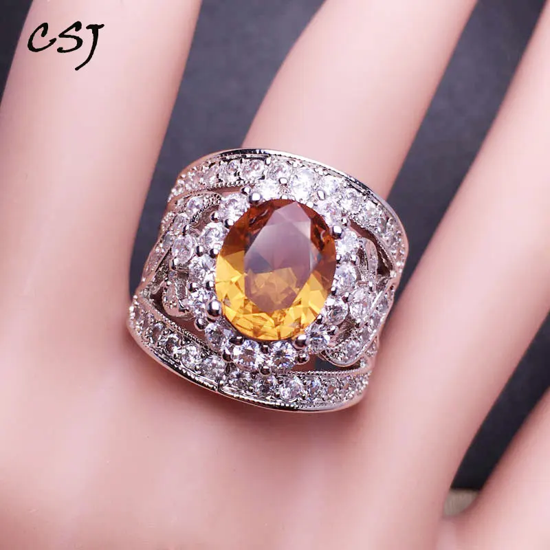 CSJ, дизайн, элегантное кольцо из зултанита Oval9* 11 мм, сотворено, сультановый цвет, хорошее ювелирное изделие, вечерние, свадебный подарок для женщин