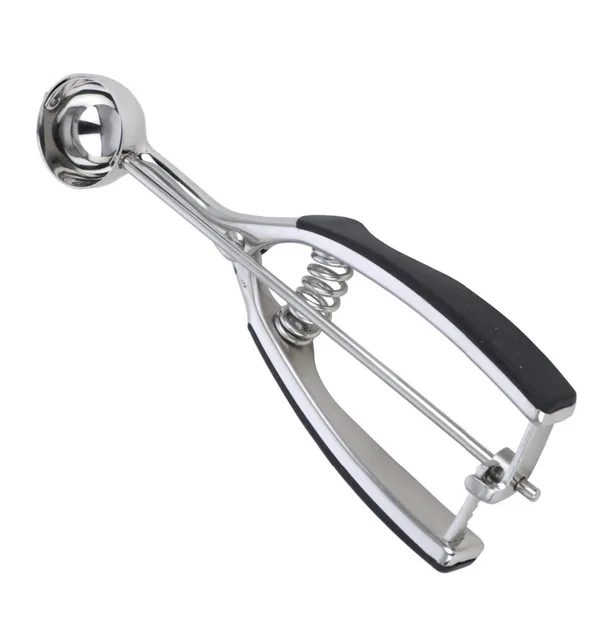 MIU France Stainless Steel Portion Scoop with Soft Grip Handle, 1 Ounce