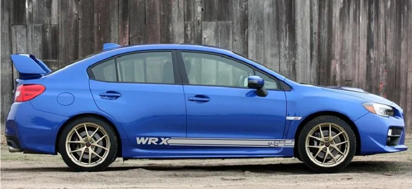 Для Subaru WRX автомобиль Стайлинг Дверь боковая юбка полосы Авто тело декоративный виниловый стикер внешняя индивидуальная наклейка