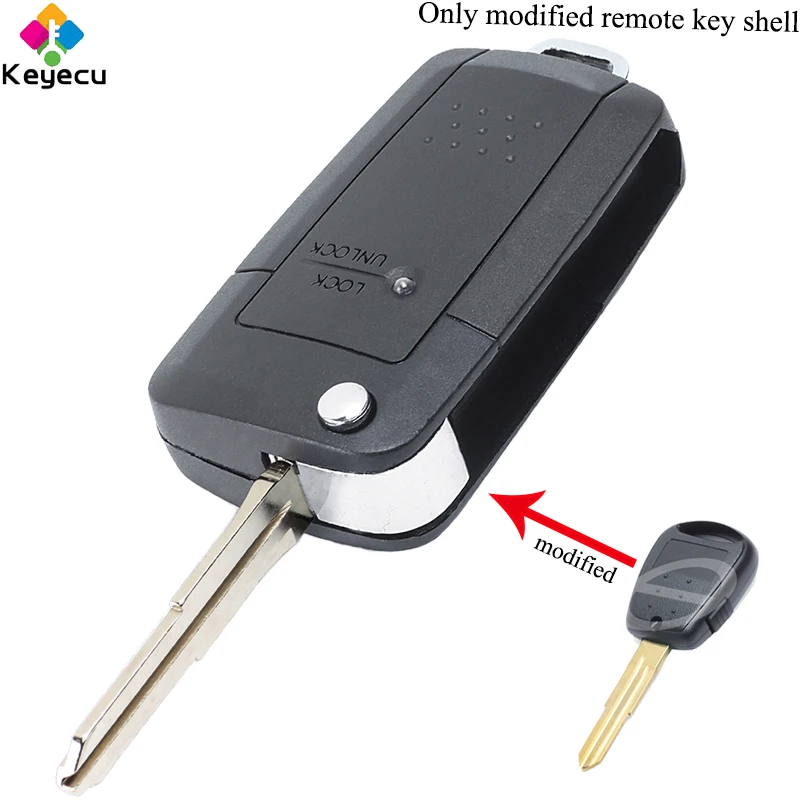 

KEYECU Replacement Modified Flip Remote Key Shell Case - 1 Side Button - for Hyundai H1 Getz Accent for Kia Rio Picanto Carens
