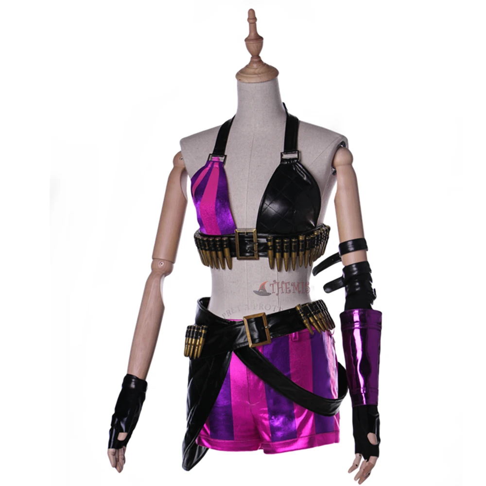 Женский костюм Джинкс с бюстгальтером шортами и чулками|cosplay costume|anime cosplay dressescosplay
