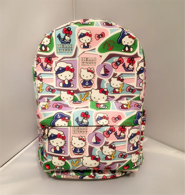 

Hello Kitty navy hello Kitty cute cartoon KT cat canvas backpack bag of primary and middle school students