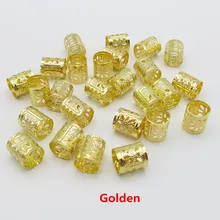 100 шт./лот Золотые/серебряные волосы коса дреды бусины регулируемые манжеты зажимы микро кольцо бисер DIY аксессуары