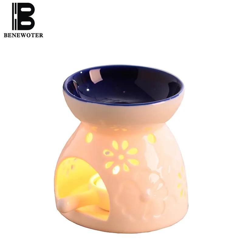 Creative Hollow Ceramic Incense Burner Essential Oil Lamps Candles
