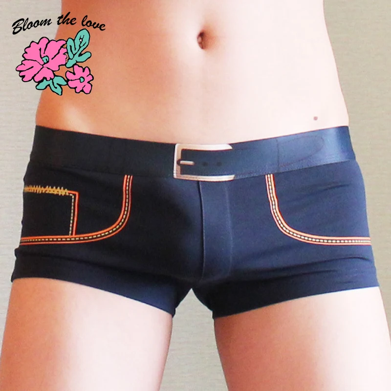 

[Bloom the love] New Imitation Jeans Boxer Men Underwear Mens Cuecas Masculina Bokserki Man Boxers Boxershorts Size M-2XL 042601