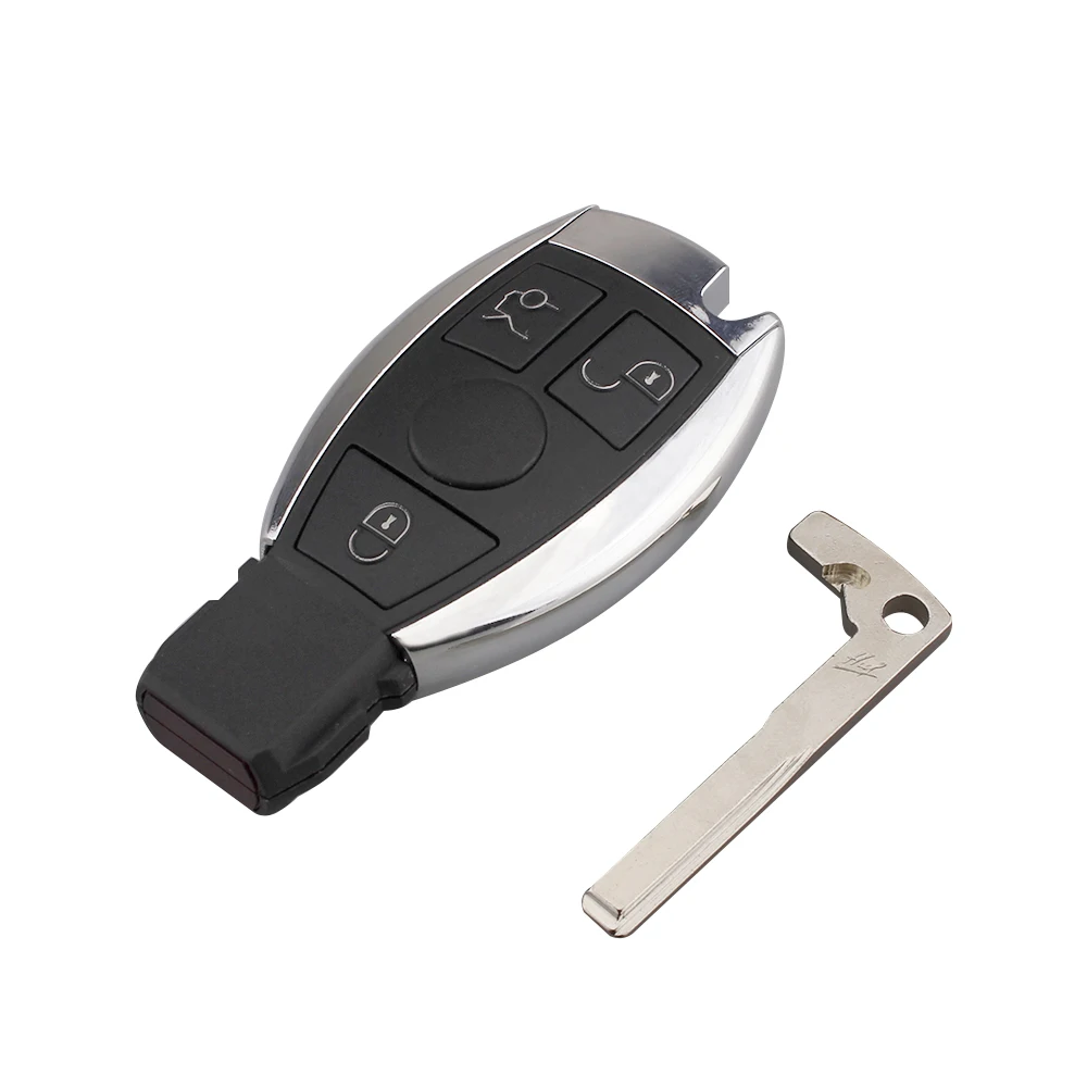 KEYYOU 433MHZ дистанционный ключ-брелок от машины чехол 3 кнопки дистанционного ключа автомобиля оболочки ключ для Mercedes Benz Год 2000+ монитор и BGA управления