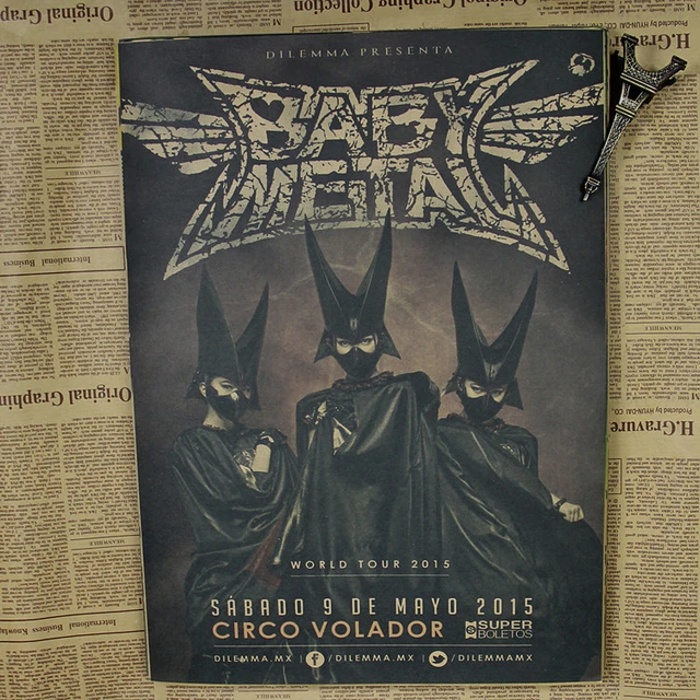 Babymetal poster girl band around the metal band rock retro Kraft