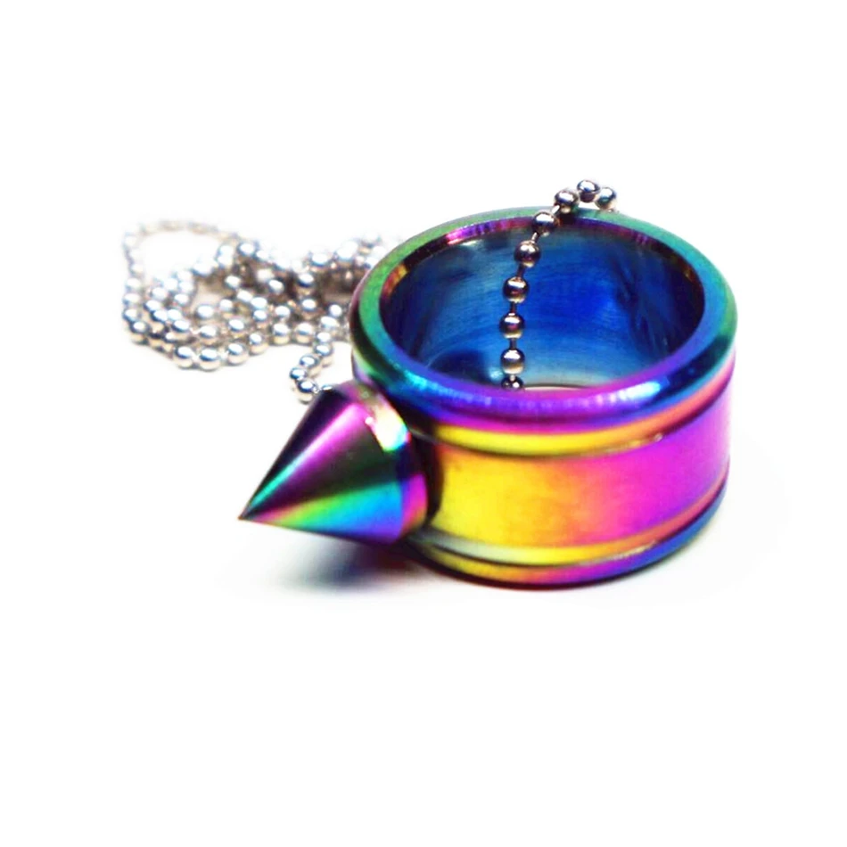 

Self-Defense Finger Ring Keychain Colorful Stainless Steel for Women Girl Safety Outdoor EDC Tool Survival High Quality