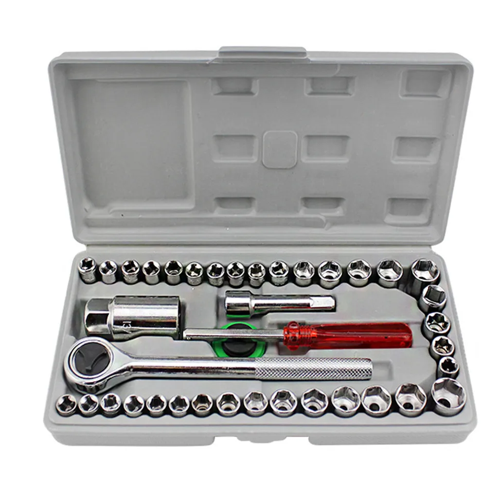 Набор инструментов для ремонта автомобиля комбинированный гаечный ключ HandTool 40 шт. (40 шт. в том числе коробка) для автомобиля бытовой машины