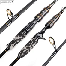 Carbon Fiber Fishing Rod Spinning Casting Lure Fishing Rod Spinning Casting Pole with EVA Camo Hanlde Lure Weight 8 - 30g